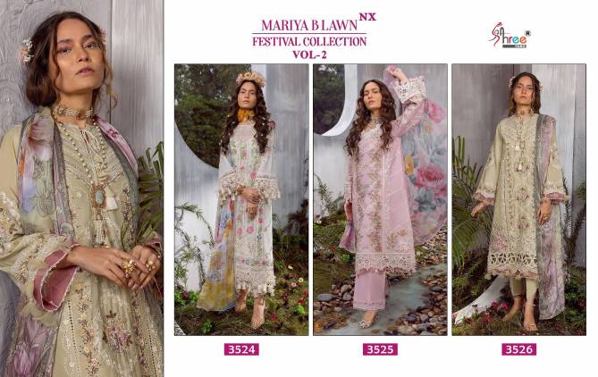 Mariya B Lawn Festival Collection Vol 2 Nx Lawn Cotton Pakistani Suits Wholesale Market In Surat
